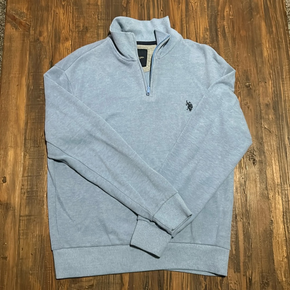 Men’s U.S. Polo Assn. 1/4 Zip Sweater - Blue